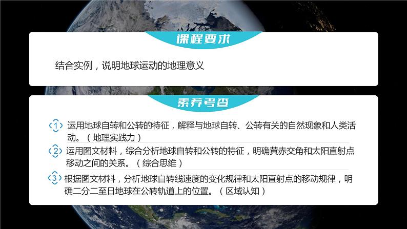 2023年高考地理一轮复习(新人教版) 第1部分 第2章 第2讲 课时8 地球的自转与公转特征 课件02