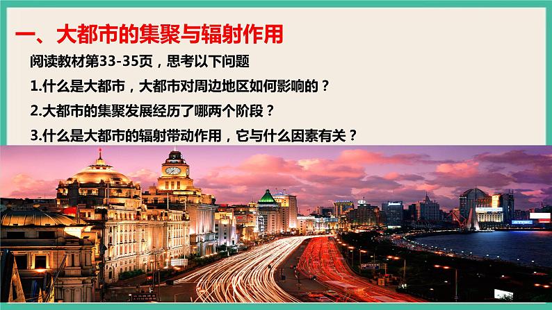 第二章 第一节 大都市的辐射功能——以我国上海为例 课件04
