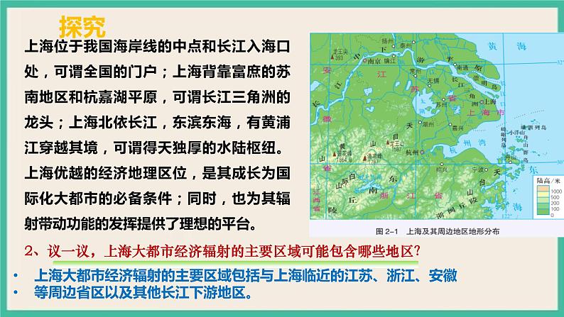 第二章 第一节 大都市的辐射功能——以我国上海为例 课件08