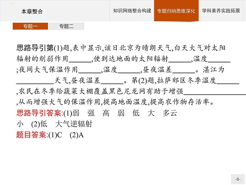 高中地理必修第1册(湘教版)第三章 本章整合第8页