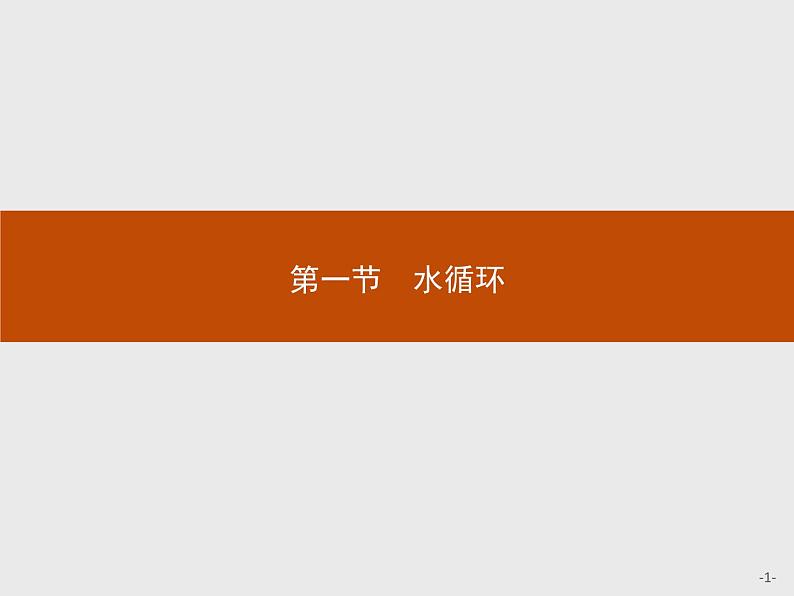 高中地理必修第1册(湘教版)第四章 第一节 水循环第1页