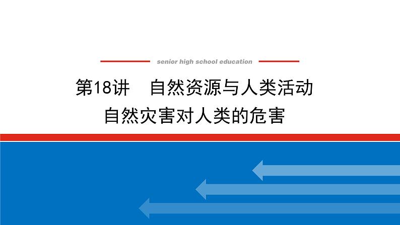 2023统考版高中地理全程复习课件:第18讲 自然资源与人类活动 自然灾害对人类的危害第1页