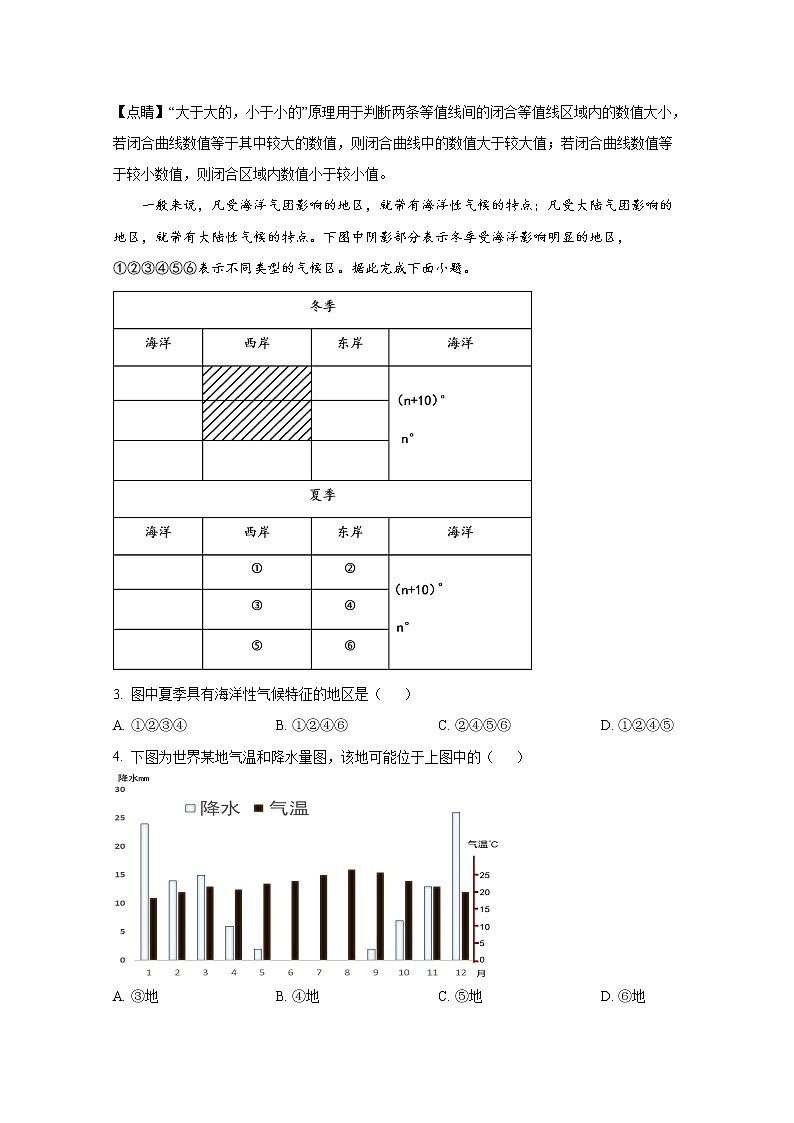 四川省成都市树德中学2022-2023学年高二地理上学期期中试题(Word版附解析)第2页