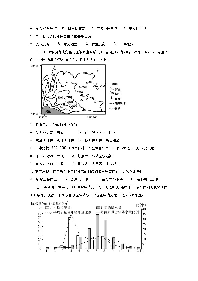 新高中地理高考 (新高考)2021届小题必练9 植被 学生版第3页