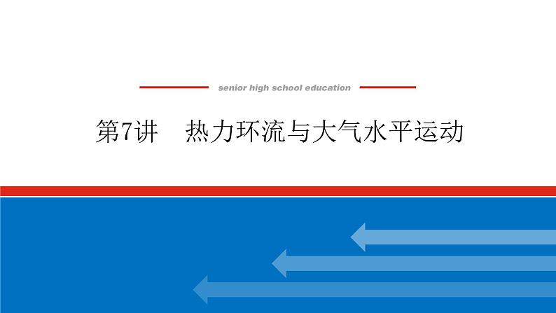 2023新教材高中地理复习课件:第7讲 热力环流与大气水平运动01