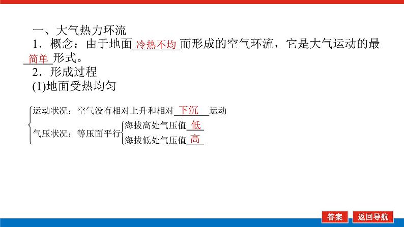 2023新教材高中地理复习课件:第7讲 热力环流与大气水平运动04