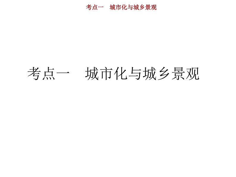 新高中地理高考第7单元 第1讲 城市化与城乡景观 课件练习题第2页