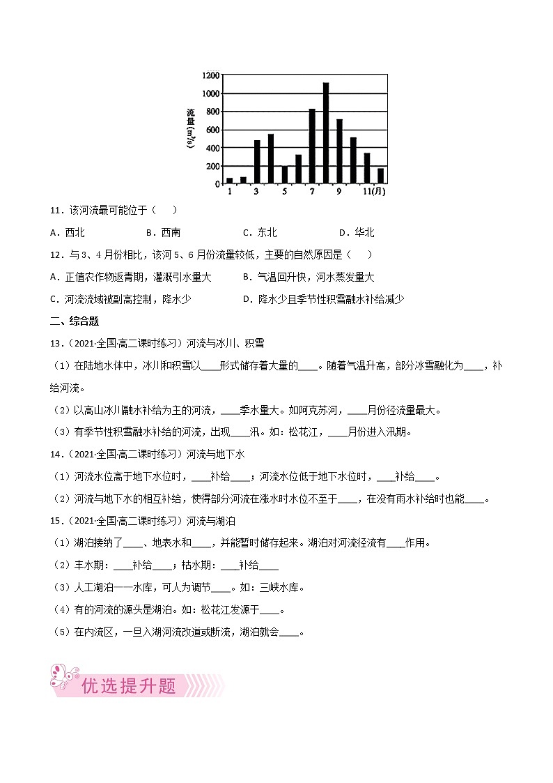【期末专题复习】人教版(2019)地理选择性必修1——期末备考专题03 陆地水体及其相互关系(原卷版)第3页