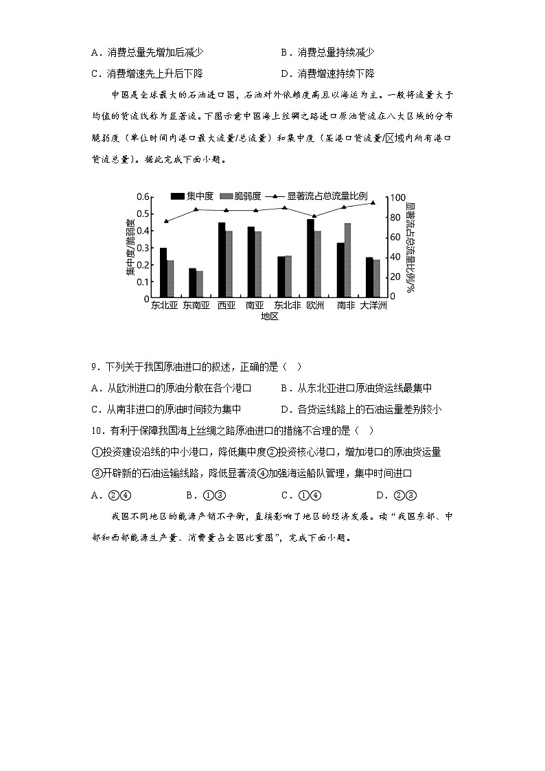 2.2 中國的能源安全 同步練習第3頁