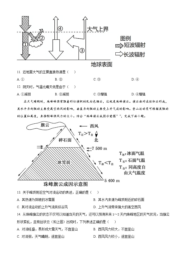 2023重庆市西南大学附中高三上学期12月月考试题地理含解析03