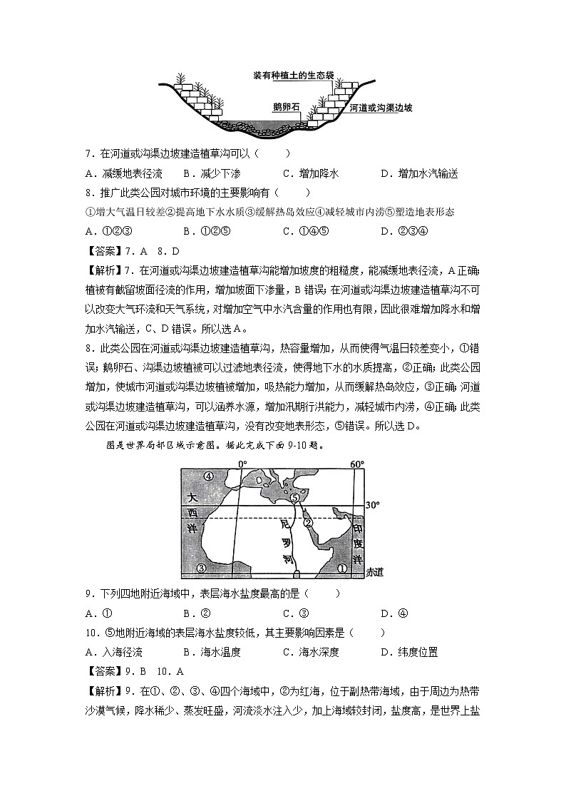 2021-2022学年北京市普通高中学业水平考试地理仿真模拟试题02(解析版)03