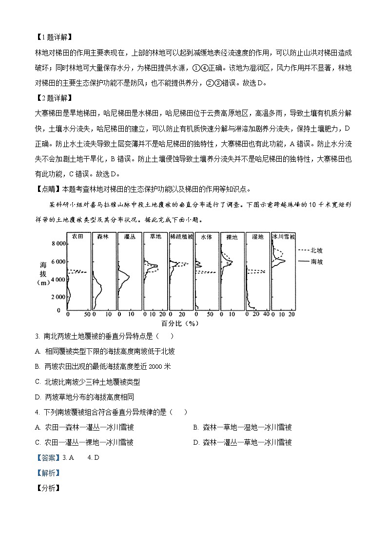 2021年1月河北省普通髙中学业水平选择性考试模拟演练地理试题(解析版)02
