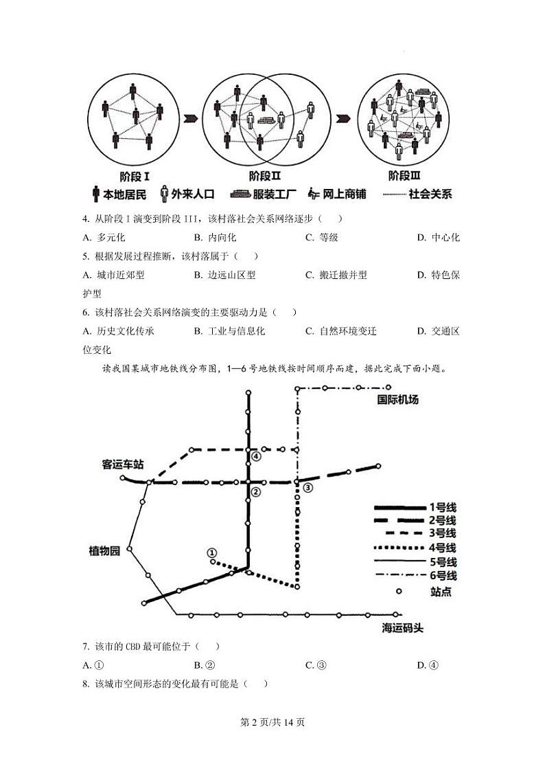2022-2023学年湖南省邵阳市武冈市高三上学期期中考试地理试题 PDF版 (1)02