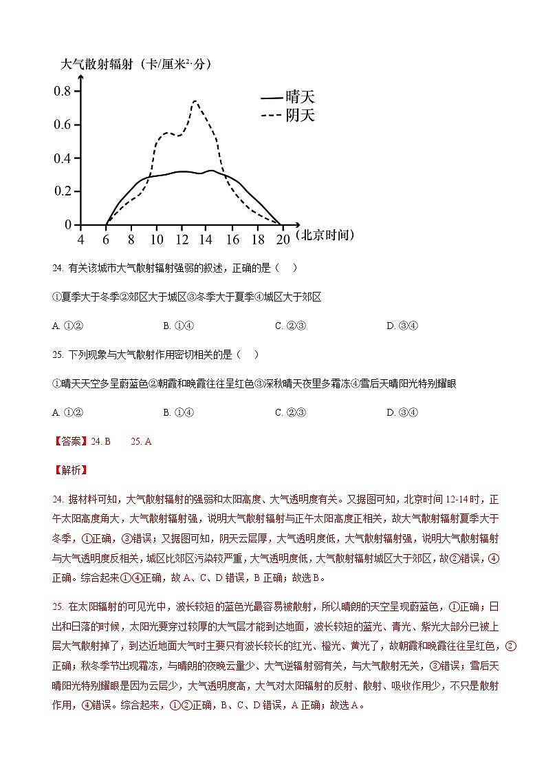 2023年高考地理二轮复习专题03大气运动规律考点01大气的受热过程学案第3页