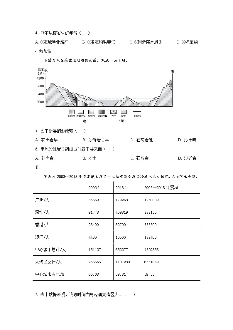 2022-2023学年浙江省强基联盟高三上学期选考仿真密卷地理试题含答案第2页