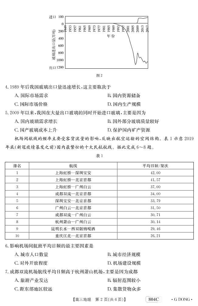 广东省2023届高三上大联考地理试卷(PDF版,含解析)第2页