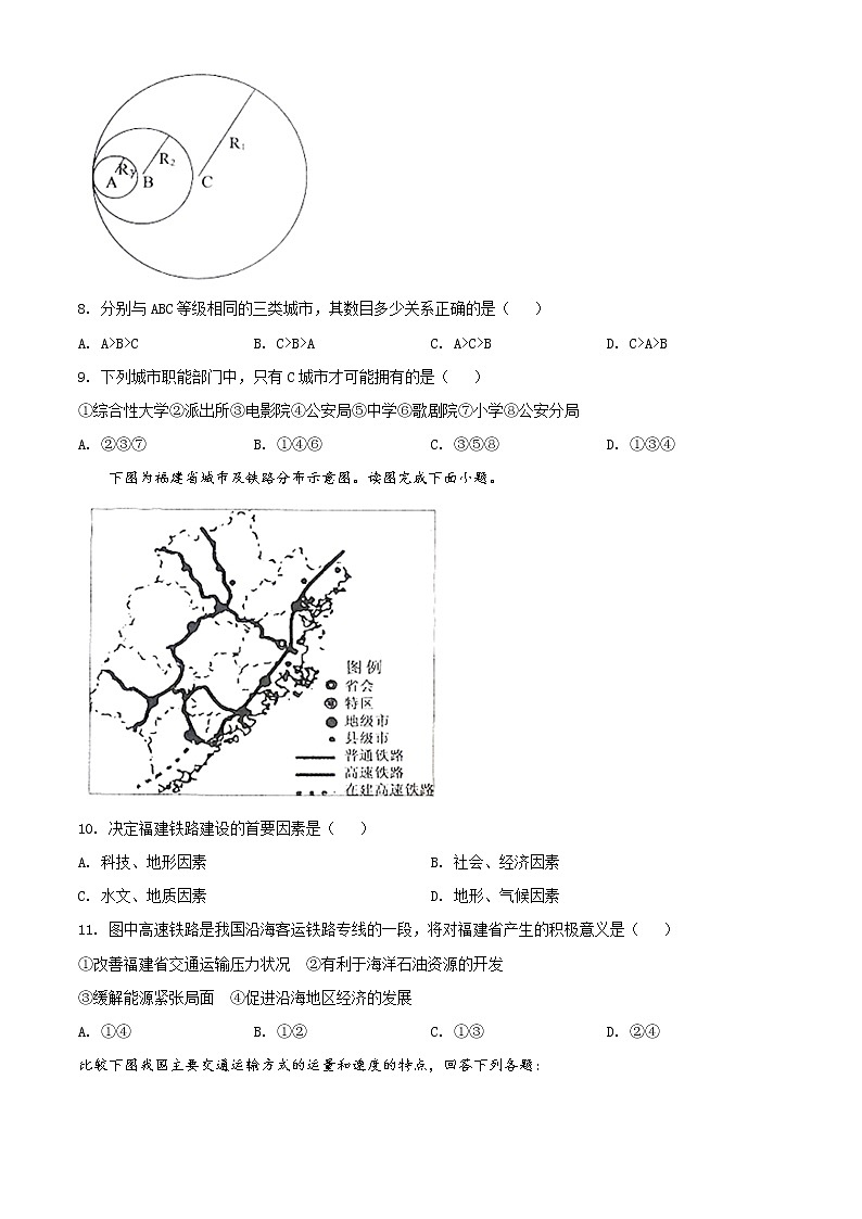 精品解析:辽宁省朝阳市建平县实验中学2019-2020学年高一下学期期末地理试题(原卷版)第3页