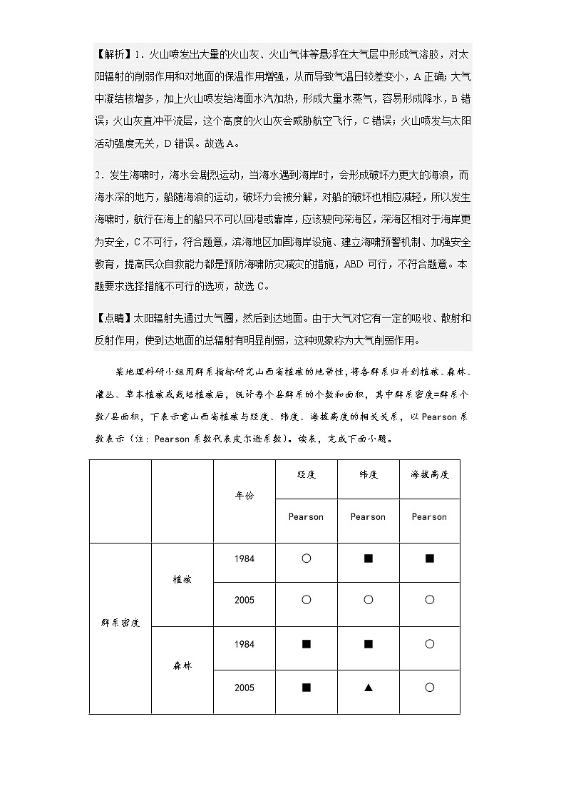2022-2023学年山西省怀仁市第一中学校高三上学期12月线上测试地理试题含解析第2页