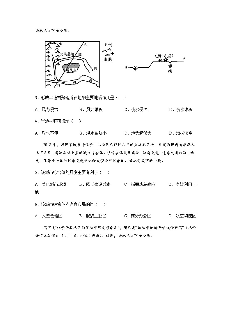 2.1 城乡内部空间结构(同步练习)-高一地理同步备课系列(鲁教版2019必修第二册)02