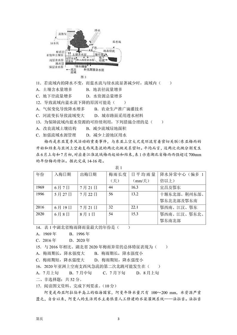 2022-2023学年福建省漳州市高三下学期第二次质量检测试题(2月) 地理(PDF版)第3页