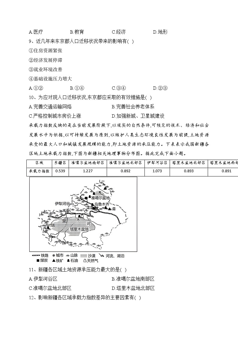 河北省沧州市东光县等3地海兴县中学等2校2022-2023学年高一下学期3月月考地理试卷(含答案)第3页
