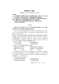 2021-2022学年新疆乌鲁木齐地区高三下学期第一次质量监测 地理 PDF版