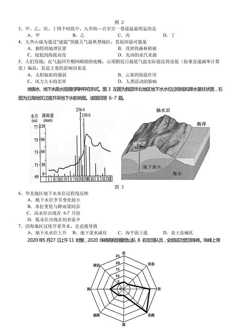 2021届湖北省华中师范大学第一附属中学高三上学期期中检测地理试题 PDF版02