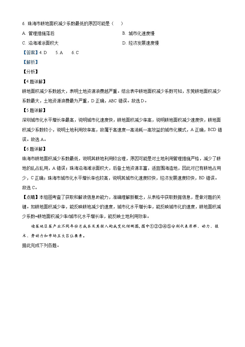 四川省眉山市2021-2022学年高一下学期期末文综地理试题含解析第3页
