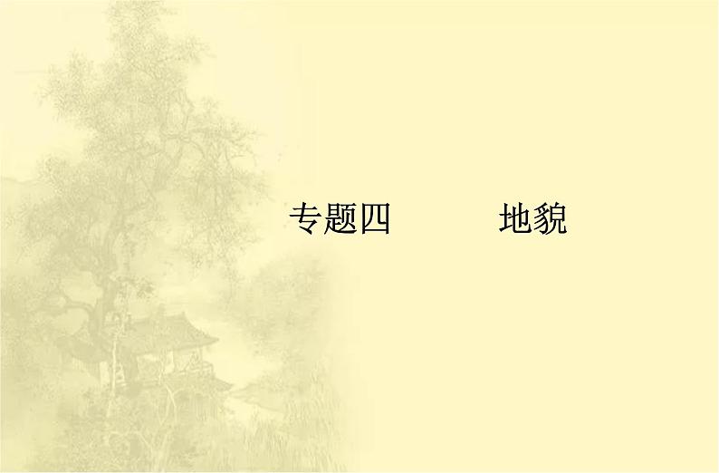 高中地理学业水平合格性考试专题四地貌课件01