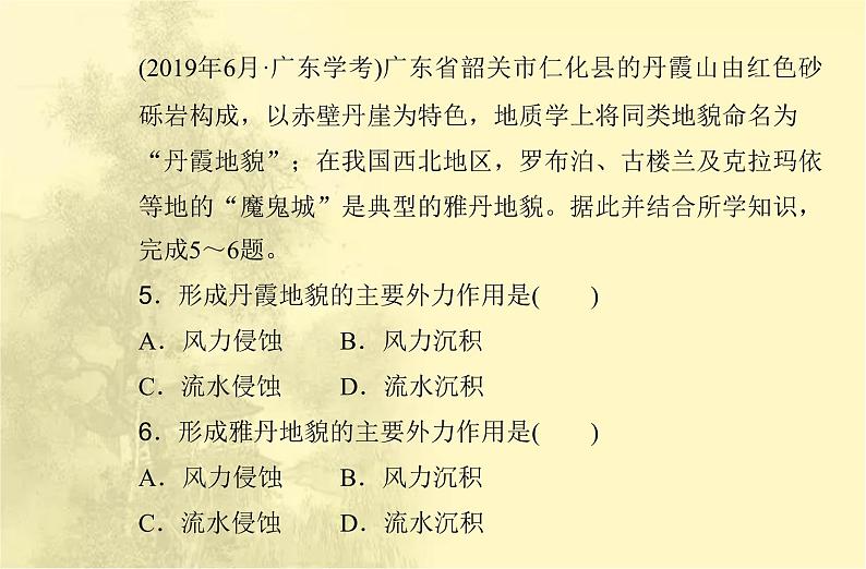 高中地理学业水平合格性考试专题四地貌课件07