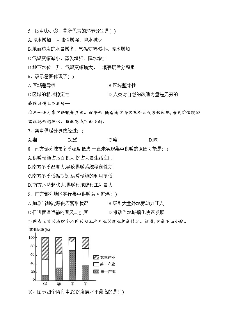 甘肃省兰州第一中学2022-2023学年高二下学期3月月考地理试卷(含答案)02