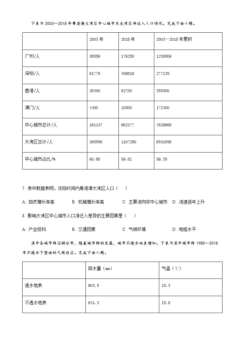 精品解析：浙江省强基联盟2022-2023学年高三上学期期末联考地理试题03