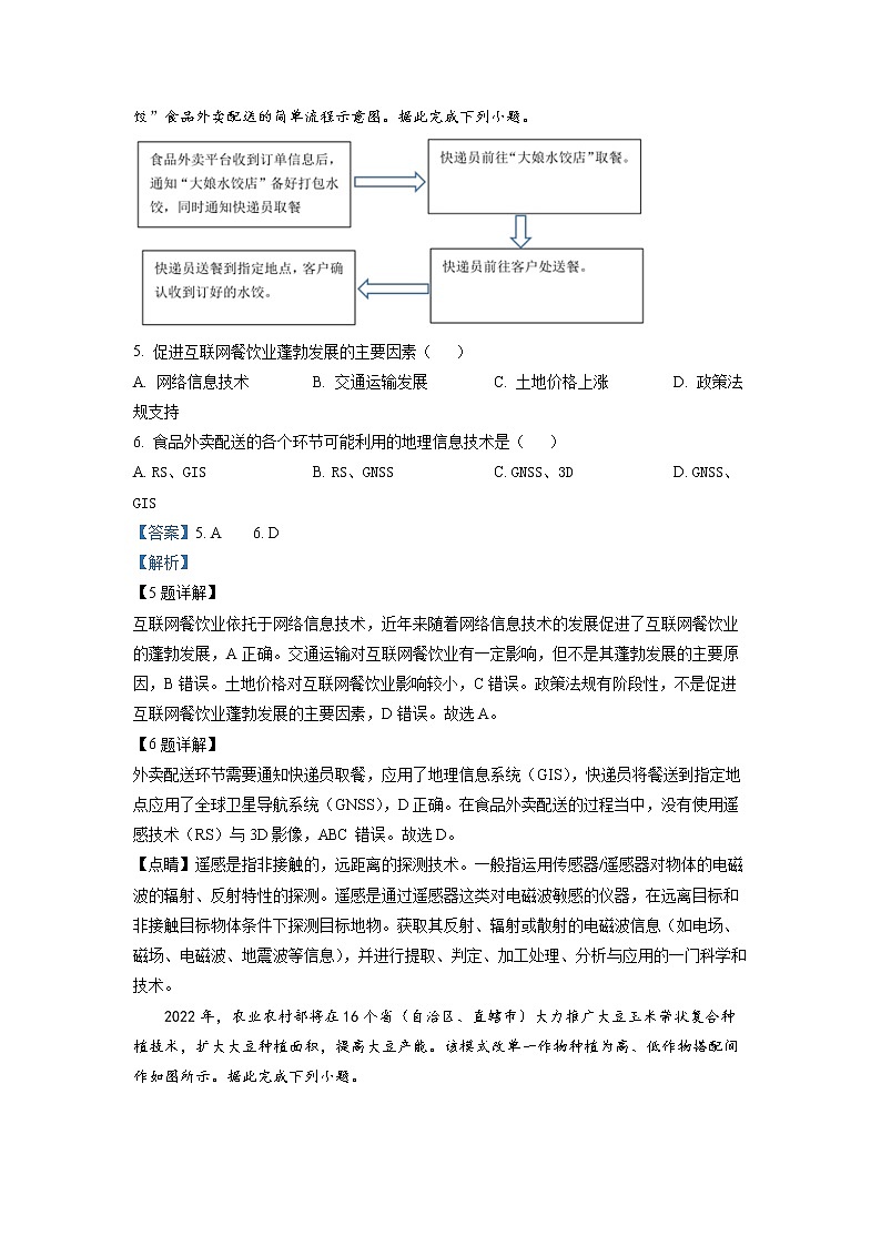 浙江省钱塘联盟2022-2023学年高一地理下学期期中联考试题(Word版附解析)第3页