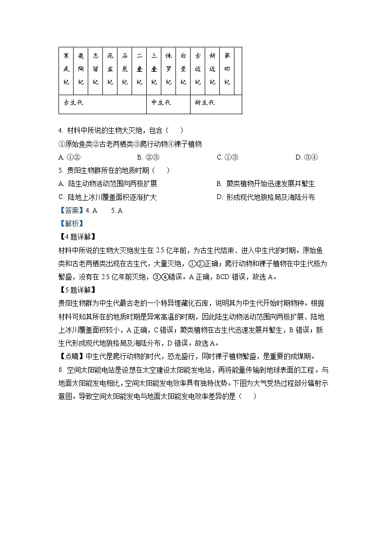 浙江省9+1高中联盟2022-2023学年高一地理下学期期中试题(Word版附解析)第3页