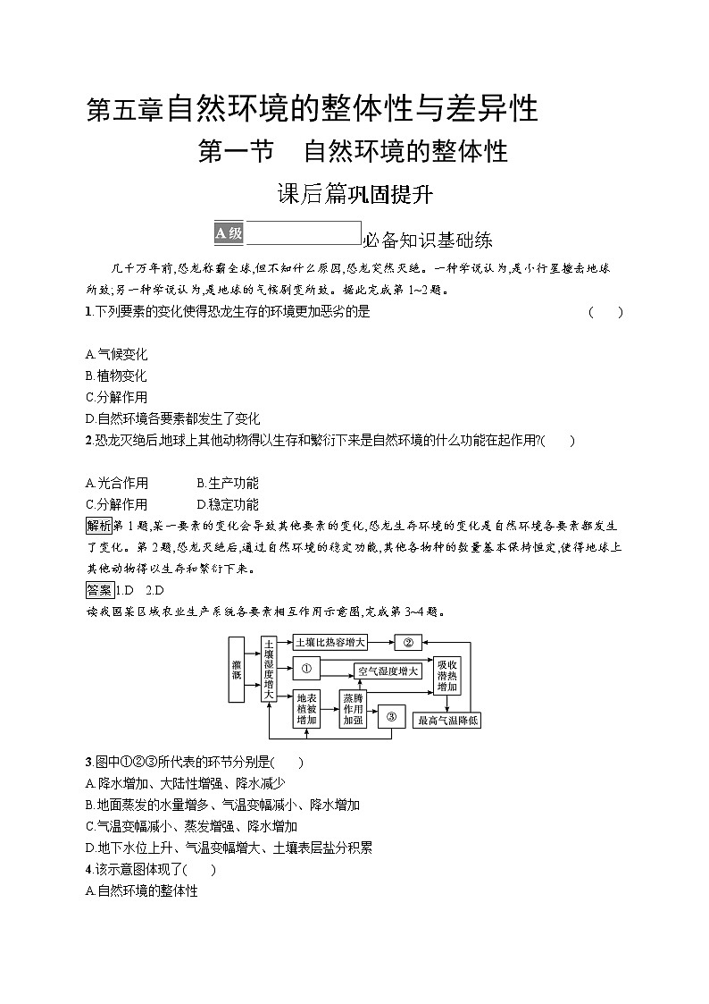 第五章　自然環(huán)境的整體性與差異性 第一節(jié)　自然環(huán)境的整體性第1頁(yè)