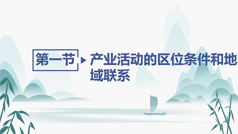 第三章第一节 产业活动的区位条件和地域联系课件PPT02