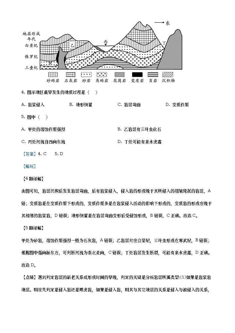 重庆市万州第二高级中学2022-2023学年高三地理下学期第二次联考试题（Word版附解析）03
