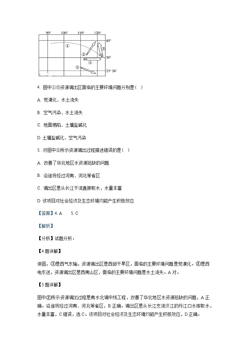 2022-2023学年广东省广州市增城区第一中学高二下学期期中地理含解析第3页