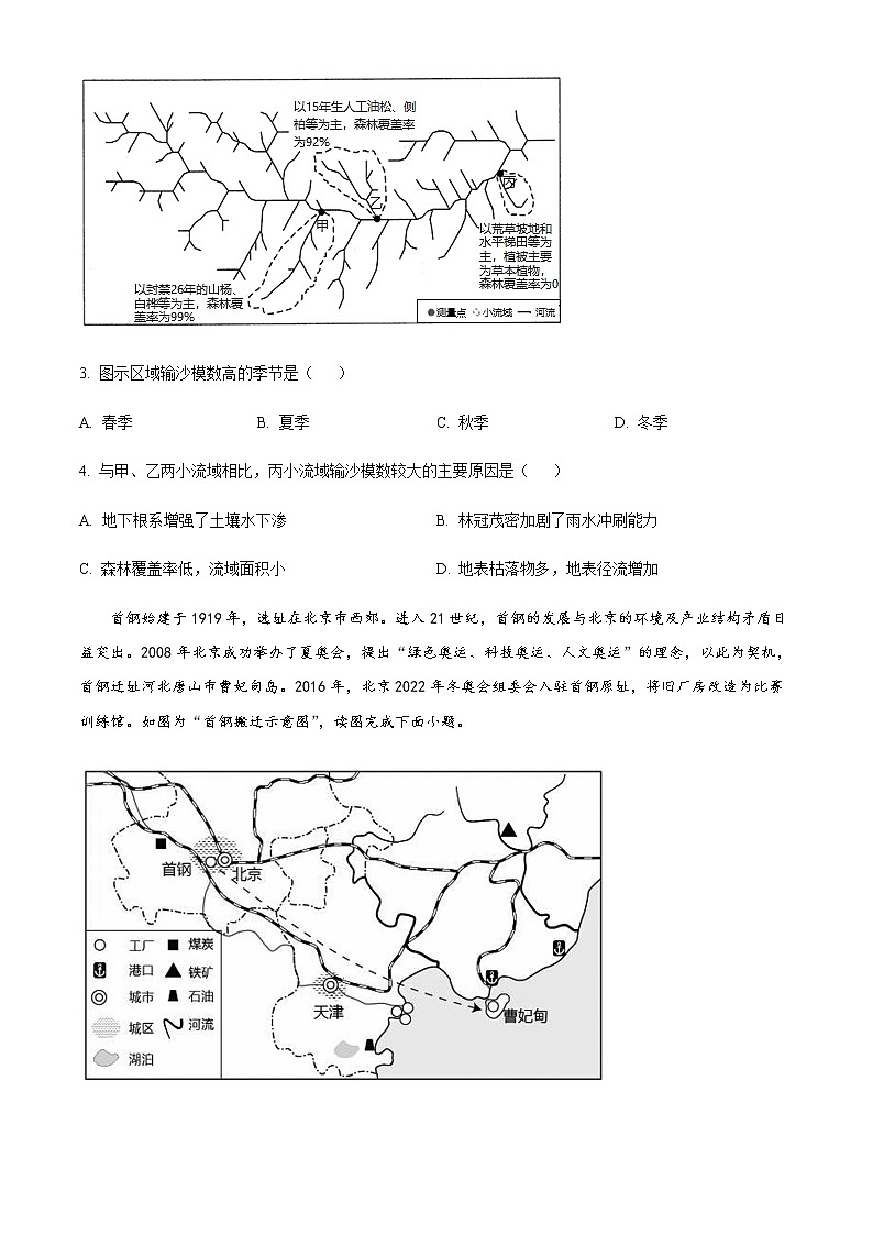 江蘇省連云港市灌南縣第二中學(xué)2022-2023學(xué)年高二下學(xué)期第一次階段性檢測地理試題（原卷版）第2頁