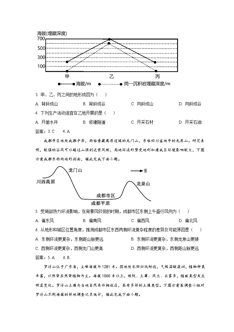 2022-2023学年湖南省雅礼中学等多校联考高二下学期3月月考地理试题含答案02