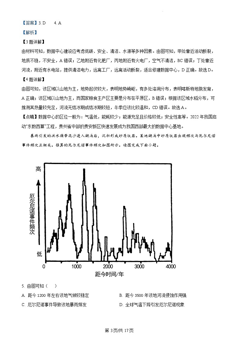 2023年北京卷高考地理真題（答案）第3頁