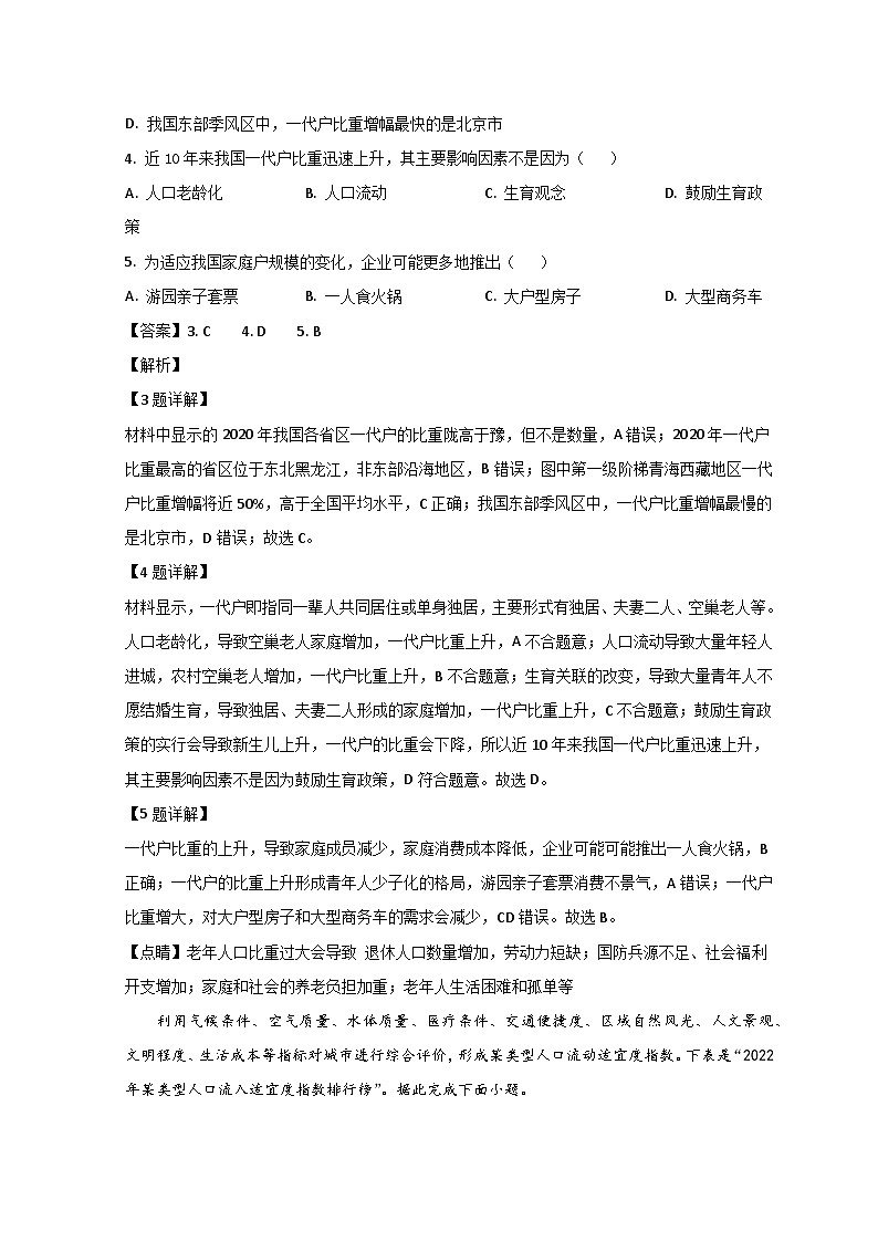 山东省济宁市兖州区2022-2023学年高一地理下学期期中考试试题(Word版附解析)03