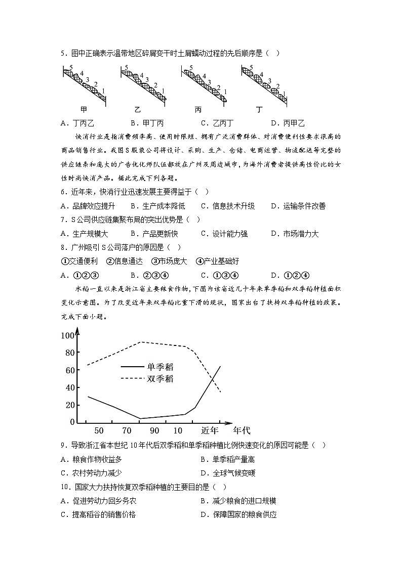 必刷卷04——【高考三轮冲刺】2023年高考地理考前20天冲刺必刷卷(天津专用)(原卷版)第3页