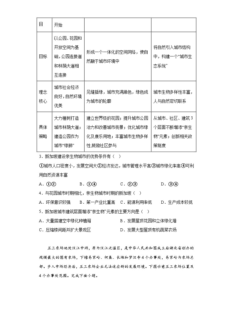 2023届河北省沧州市沧县中学高考模拟信息卷地理试题(含答案)第2页