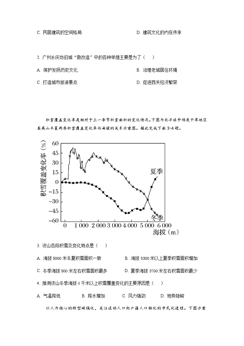 广东省茂名市第一中学2022-2023学年高三下学期5月份半月考 地理 Word版试题第2页