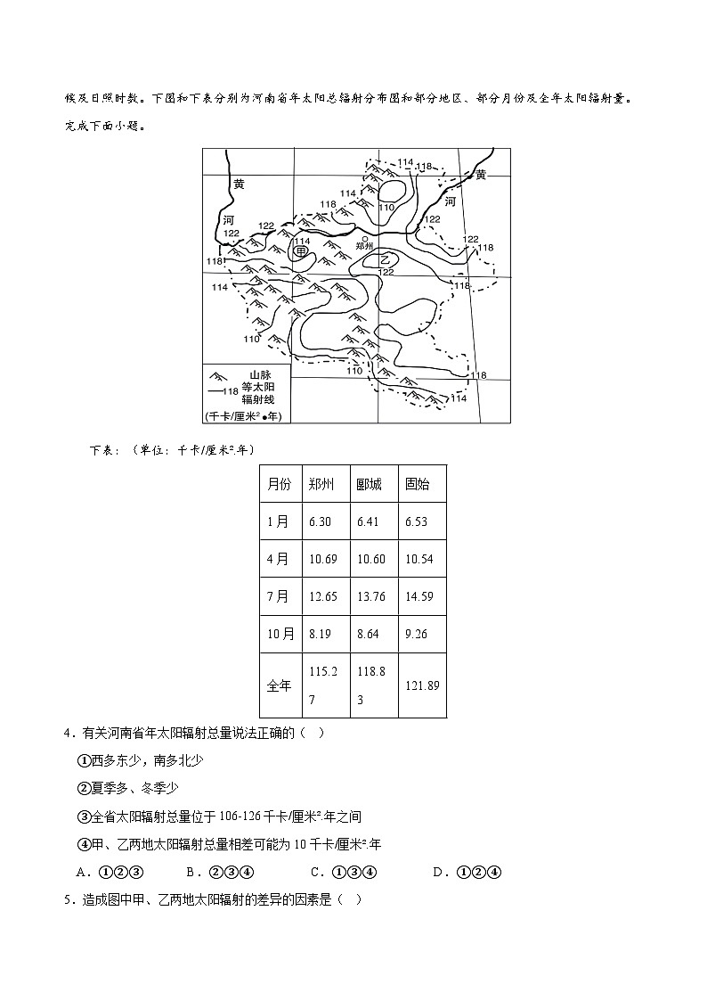 2023年6月福建省普通高中学业水平合格性考试地理模拟卷0202