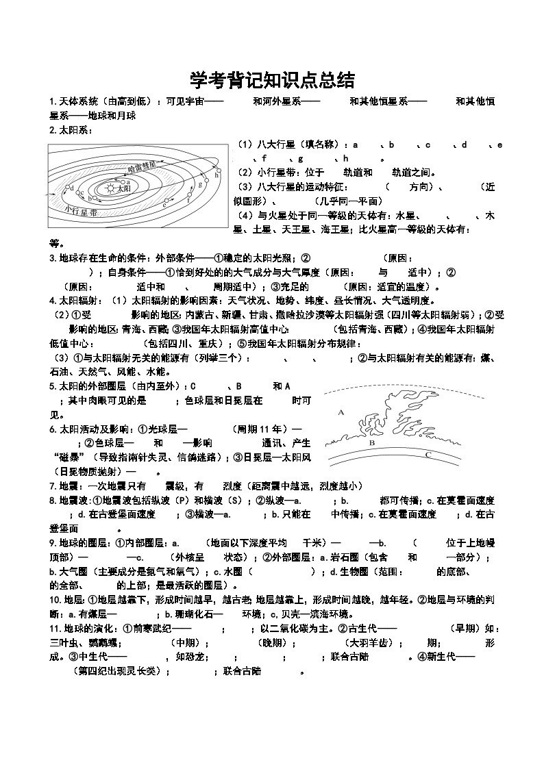 高中地理学业水平考试知识点精简总结版01