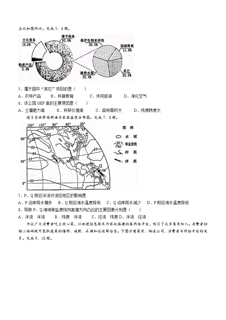 2023年1月浙江省普通高校招生选考地理试题（含答案）02