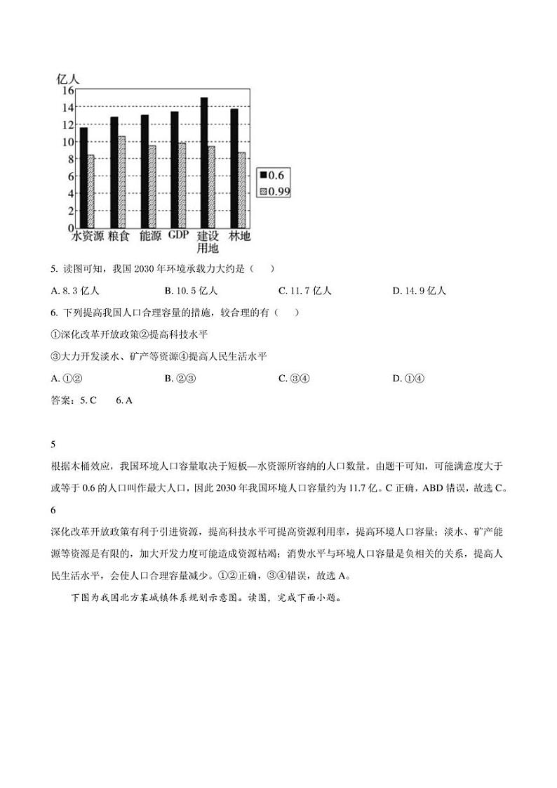 陕西省渭南市白水县部分学校2021-2022学年高一下学期期末质量检测地理试卷(含解析)第3页