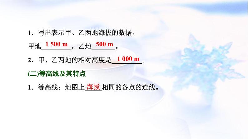 2024届高考地理一轮复习第一章地球和地图第二节等高线地形图和地形剖面图教学课件03
